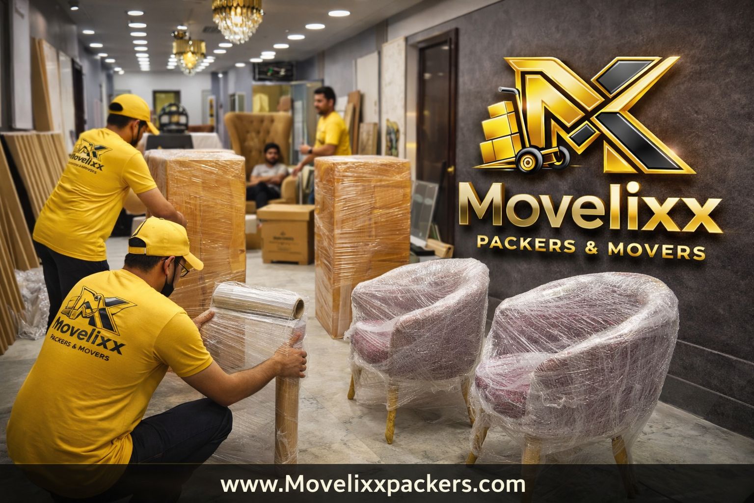 Movelixx Team Packing Goods Carefully