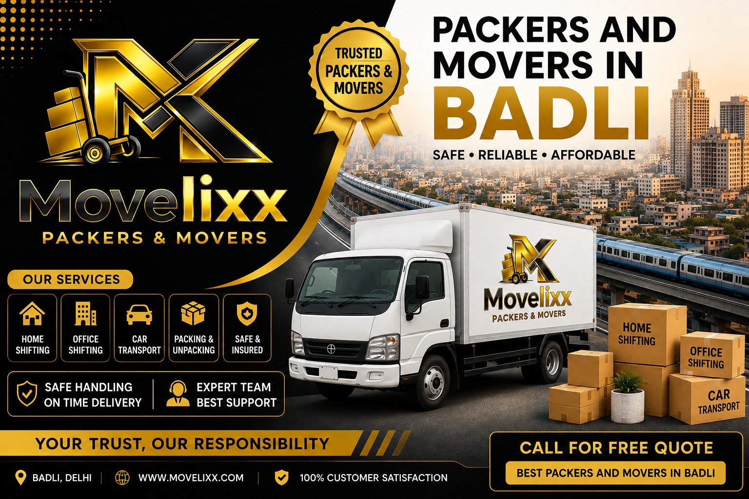packers and movers in badli, Delhi